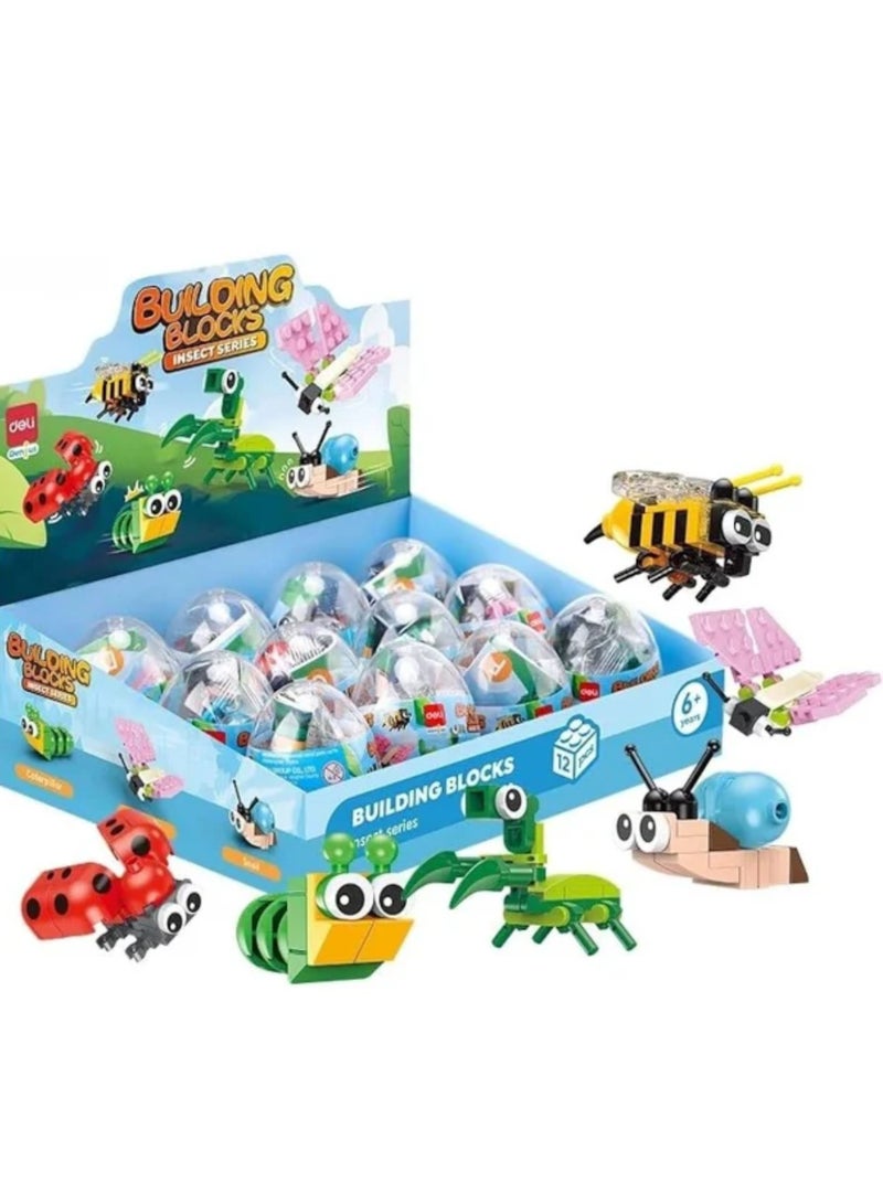 Deli Kids Building Block Models Creative Construction Kit 02pcs, STEM Educational Toy, 02psc/12 Assorted Mini Building Set for Boys & Girls ( EH740 ) - Image 4